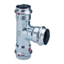 Viega - Pièce en t Prestabo 558697 22 x 15 x 22 mm, acier galvanisé, SC-Contur