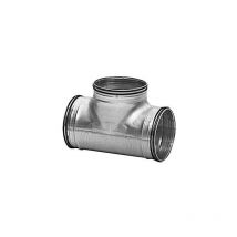 Té equerre 90° Galva D125/D100 à joints - TGAL90D125/D100J ECONONAME - TGAL90D125/D100J