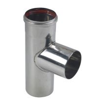 Té équerre 90° inox 316 4/10 Ø80 + joint à lèvres