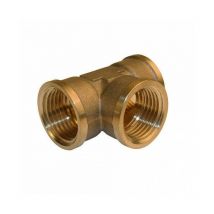 Quick Plomberie - Té femelle laiton - à visser - 130 - pour tube cuivre - Dimensions: 15x21 - Qté: x2