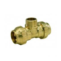 Té mâle avec écrou externe raccords brass - arch Dimensions : Ø25mm x 3/4'