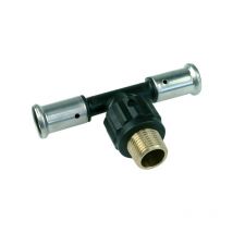 Té mâle pvdf multicouche à sertir th ou be Ø26x3.0-3/4-26x3.0