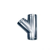 Té oblique 45° Galva D125/D125 - TGAL45D125/D125 Econoname TGAL45D125/D125