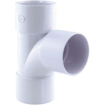 Interplast - té pied de biche pvc 87° ff ø 40 blanc