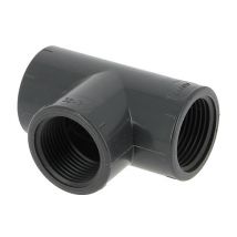 Té pvc pression femelle 26-34 90°