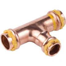 Comap - té réduit à sertir - pour tube cuivre - gaz - diamètre 22 - 16 - 22 mm 5130rvg221622