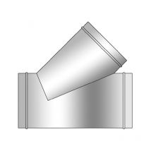 Te simple 45o Chapa Galvanizada Conductos de Ventilación Ø200