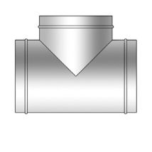 Mundoclima - Te simple 90o Chapa Galvanizada Conductos Ventilación Ø300 Ø300