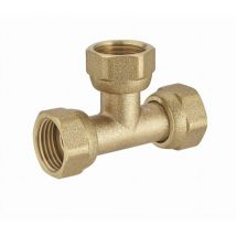 Noyon&thiebault - t triple hembra de latón con tuerca libre F1/2' (15x21) 803737