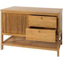Teak-waschbeckenunterschrank Hhg 493, Waschtisch Schrank, Hochwertiges B-grade-teak (kernholz, 20-30 Jahre), 81x106x55cm