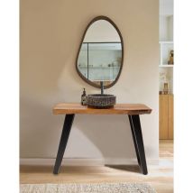 Uniqka - Teaka - Console en bois de teck massif