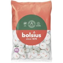 Candele Tealight 45pz 8H inodore – Bianco – BOLSIUS