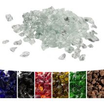Teamson Home - 4 Kg verres de feu pour braséro à gaz d'extérieur jardin verre trempé translucide PT-FG0001