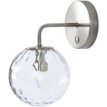 Teamson Home - Applique murale à 1 ampoule avec abat-jour en verre - Argent