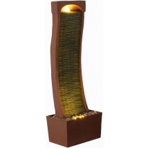 Teamson Home - Fontaine Courbe Moderne Ardoise led Rocher Rouge