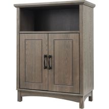 Teamson Home Russell Farmhouse Armoire De Sol En Bois Chêne Salé
