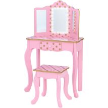 Teamson Kids Bambini Imitazione Tocador Espejo Luz Led Rosa/rosa-oro Td-11670ll