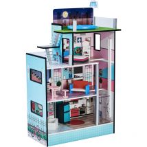 Barcelona' Casa Delle Bambole Blu y Mobili Per Bambini TD-13111D - Blu - Teamson Kids