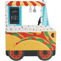 Teamson Kids - Food Truck en Bois, Cuisine de Jeu pour Enfants, Camion Taco Ludique