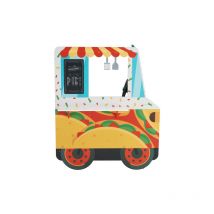 Teamson Kids - My Little Helper Kids Wooden Play Taco Truck Playset with Accessories, Multicolour