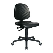 Silla de taller giratoria tec 40, espuma de poliuretano negra 410-540