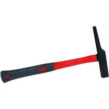 Tec hit 201816 - Marteau Electricien - Incassable - Manche en Fibre de Verre - Panne Mince et Plate - 16 mm