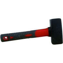 Tech-it - tec hit 201801 - Massette - En Acier Trempé et Manche Fibre de Verre - Manche Anti-vibration - 1 kg - Rouge/Noir