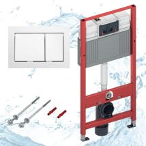 Hsi-expert - tece Vorwandelement Betätigungsplatte weiß Schallschutz Komplettset