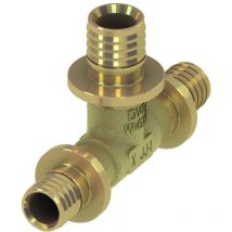 Flex T-Stück, reduziert, Standard Messing, 760512 - Tece