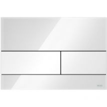Tece Gmbh - tece TECEsquare plaque de déclenchement 9240800 verre blanc , boutons blanc