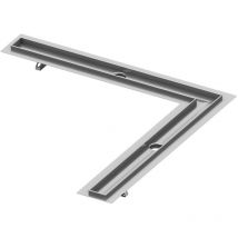 Tece - drainline - Caniveau de douche d ́angle, 1000 mm, acier inoxydable 611000