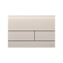 Tece - square ii WC-Betätigungsplatte Glas für Zweimengentechnik sandbeige satiniert 9240827