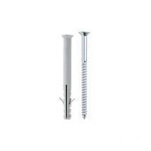 Tecfi - conf 100 tasselli in nylon prolungato 8x80 con due alette vite tps a legno impronta a croce tipo z