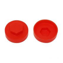ForgeFix TFCC19PR TechFast Cover Cap Poppy Red 19mm (Pack 100) FORTFCC19PR