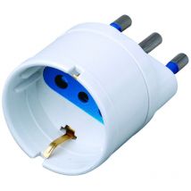 Adattatore spina 2P+T 16A - Presa schuko 2P+T colore bianco - Techly