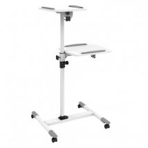 Techly - ICA-TB-TPM-6 - Chariot multimedia - Blanc - Acier - Bois - 10 kg - 360° - -35 - 35°