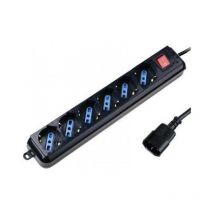 Techly - IUPS-PCP-6V base múltiple 1,5 m 6 salidas ac Negro