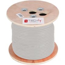 Techly Professional - Câble réseau Techly ITP-C6A-FLS305 gris 305 m Cat6a s/ftp (s-stp)