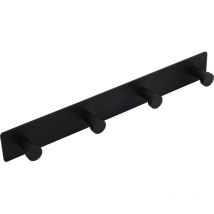 Garderobenleiste Gabios Hakenleiste mit 4 Haken, Breite 300mm, Stahl schwarz matt - Technik Team