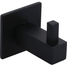 Technik Team Mantelhaken Tikal Garderobenhakenmit Platte 35x35mm, T 41mm, Edelstahl Schwarz Matt