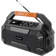 TechniSat DIGITRADIO 231 OD Radio de chantier DAB, DAB+, FM AUX, Bluetooth fonction réveil, rechargeable noir X570532