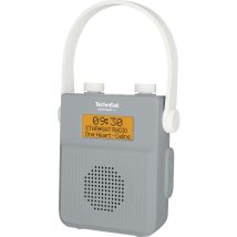 Technisat Digitradio 30 Radio De Poche Dab+, Fm, Dab Bluetooth Étanche À L'Eau Blanc, Gris A146782