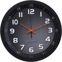 Technoline Wt 8972 Horloge Murale Noire Et Ambre 30 Cm
