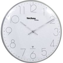 Horloge Murale Techno Line Wt 8235 Chrom-optik Radiopiloté(e) 35 Cm X 25 Mm Chrome