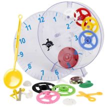 Techno Line Model kids clock Meccanico Kit apprendimento orologio da parete 20 cm x 3.5 cm Trasparente