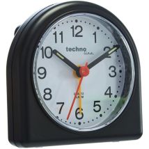 technoline Geneva SD Schwarz Sveglia al Quarzo, Plastica, Nero, 8.3 x 4 x 8.3 cm