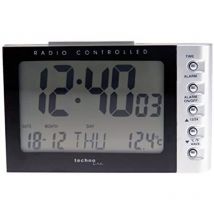 Technoline - Techno Line wt 188 Funk Wecker Silber, Schwarz Alarmzeiten 1