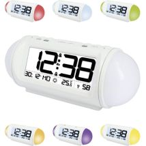 Orologio Radiocontrollato Con Funzione Wake Up Light (luce Colorata) Wt 499 (l X A X P) 185 X 75 X 75 Mm