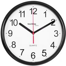 WT-600 horloge murale à quartz cercle noir, blanc (WT-600-ZWART) WT600B - Technoline
