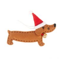 Teckel Arbre de Noël Noël Teckel Décoration d'intérieur pour décorer les arbres de Noël, fêtes, portes, fenêtres, cheminées, ornements, stylos(brun)